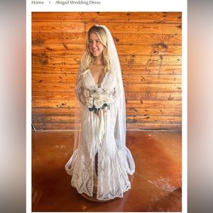 Size 16 boho/western wedding dress